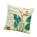 Vintage Linen Throw Pillow Case Waist Bolster Cushion Cover Flower Print