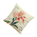 Cotton Linen Nap Cushion Cover Home Decor Throw Pillow Case Flower Print