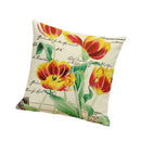 Vintage Linen Throw Pillow Case Waist Bolster Cushion Cover Flower Print