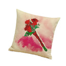 Cotton Linen Throw Pillow Case Floral Waist Cushion Cover Bed Decor