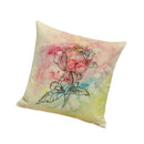 Cotton Linen Throw Pillow Case Floral Waist Cushion Cover Bed Decor