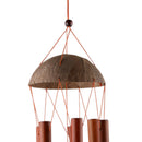 Coconut Husk Decor Windchimes Wind Chime Bamboo 7 Tube Hanging Ornament Home