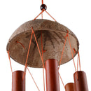 Coconut Husk Decor Windchimes Wind Chime Bamboo 7 Tube Hanging Ornament Home