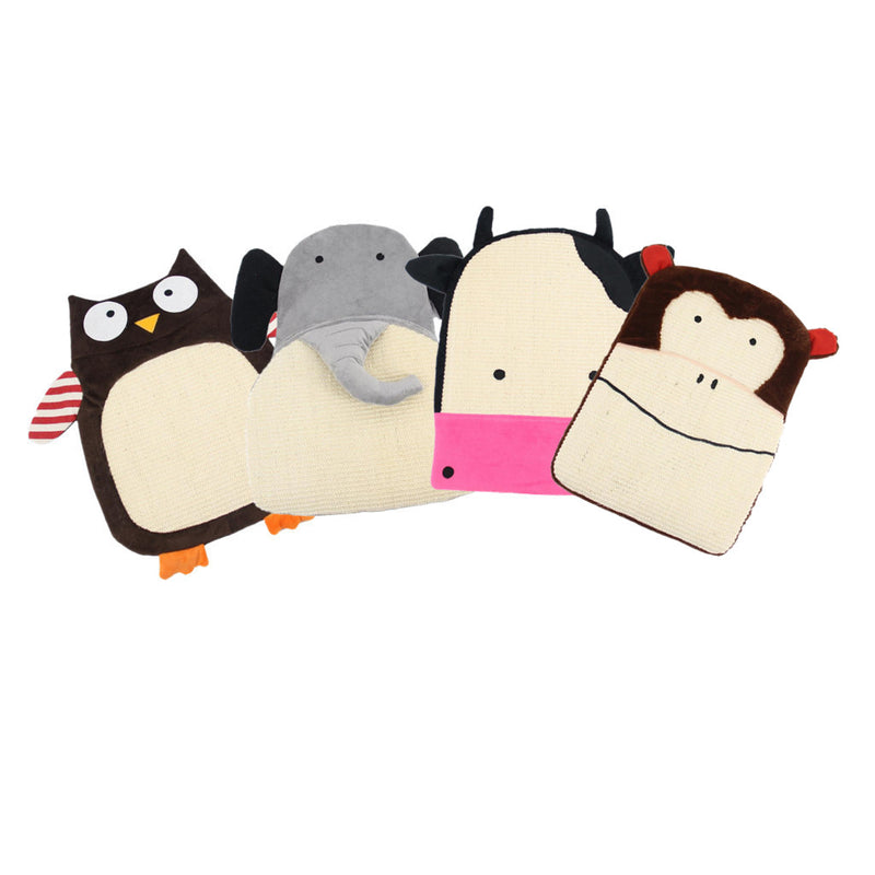 Classic Sisal Cat kitten Scratch Mat Pad Sisal Scratcher Board 49*36cm Owl