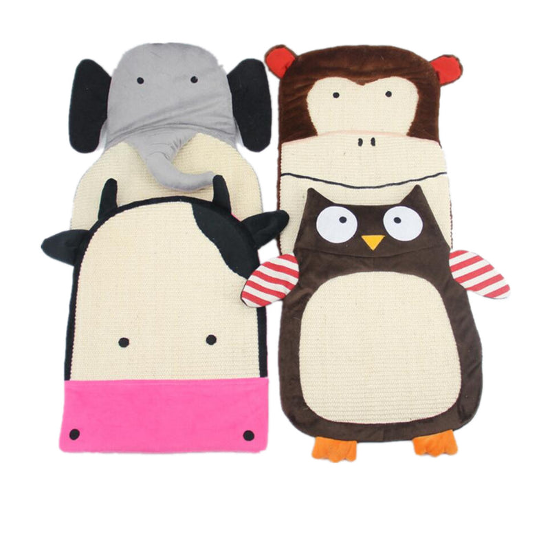 Classic Sisal Cat kitten Scratch Mat Pad Sisal Scratcher Board 49*36cm Owl