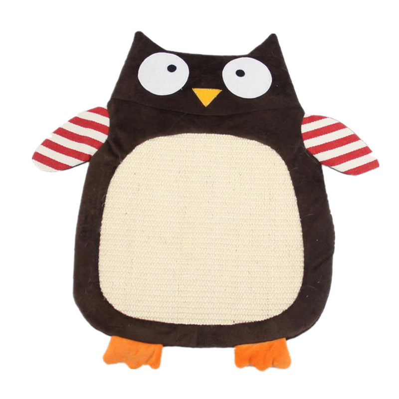 Classic Sisal Cat kitten Scratch Mat Pad Sisal Scratcher Board 49*36cm Owl
