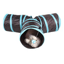 3 Ways Folding Portable Pet Cat Tunnel Dog Kitten Toys Playing Tube w/ Ball