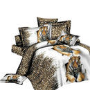 3D Tiger Duvet Cover Sheet Bed Linen Pillowcase Bedding Set Double Queen