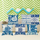 Sea Life Home Decor Throw Waist Cotton Linen Pillowcase Cushion Cover
