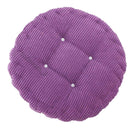 Round Comfortable Breathable Super Soft Cotton Filling Corduroy Seat Cushion Outdoor Dining Picnic Accessory Purple
