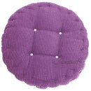Round Comfortable Breathable Super Soft Cotton Filling Corduroy Seat Cushion Outdoor Dining Picnic Accessory Purple