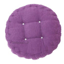 Round Comfortable Breathable Super Soft Cotton Filling Corduroy Seat Cushion Outdoor Dining Picnic Accessory Purple
