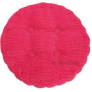Round Comfortable Breathable Super Soft Cotton Filling Corduroy Seat Cushion Outdoor Dining Picnic Accessory Rose Red