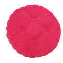 Round Comfortable Breathable Super Soft Cotton Filling Corduroy Seat Cushion Outdoor Dining Picnic Accessory Rose Red