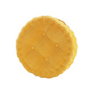 Round Comfortable Breathable Super Soft Cotton Filling Corduroy Seat Cushion Outdoor Dining Picnic Accessory Yellow