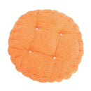 Round Comfortable Breathable Super Soft Cotton Filling Corduroy Seat Cushion Outdoor Dining Picnic Accessory Orange