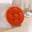 Round Comfortable Breathable Super Soft Cotton Filling Corduroy Seat Cushion Outdoor Dining Picnic Accessory Orange