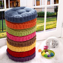 Round Comfortable Breathable Super Soft Cotton Filling Corduroy Seat Cushion Outdoor Dining Picnic Accessory Orange