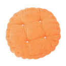 Round Comfortable Breathable Super Soft Cotton Filling Corduroy Seat Cushion Outdoor Dining Picnic Accessory Orange