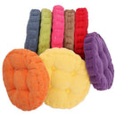 Round Comfortable Breathable Super Soft Cotton Filling Corduroy Seat Cushion Outdoor Dining Picnic Accessory Orange
