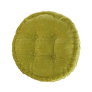 Round Comfortable Breathable Super Soft Cotton Filling Corduroy Seat Cushion Outdoor Dining Picnic Accessory Green