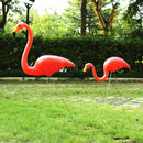 1Pc Red Looking Up Plastic Flamingo Yard Garden Lawn Art Ornaments Decor