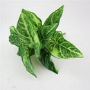 Plastic Foliage Artificial Taro Leaves Grass Bush Home Party Decor Green
