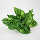 Plastic Foliage Artificial Taro Leaves Grass Bush Home Party Decor Green