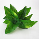 Plastic Artificial Taro Grass 12 Fork Leaves Home Wedding Party Decor