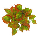 2Pcs Plastic Foliage Artificial Red Maple Leaves Grass Bush Home Party Decor