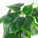 Plastic Artificial Rich Grass 5 Fork Leaves Home Wedding Party Decor 10.5cm