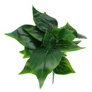 Plastic Artificial Rich Grass 5 Fork Leaves Home Wedding Party Decor 10.5cm