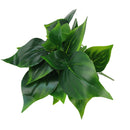 Plastic Artificial Rich Grass 5 Fork Leaves Home Wedding Party Decor 10.5cm