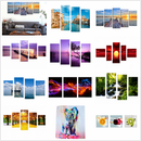 Large Canvas Modern Decor Wall Art Painting Picture City on the Water Print