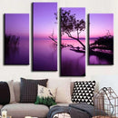 Canvas Modern Purple Lake Home Decor Wall Art Painting Picture Print