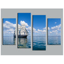 30cm Canvas Modern Decor Wall Art Painting Picture Blue Sky and Ship Print