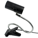 Aquarium Reptile Light Holder Clamp Ceramic Heat Lamp Stand EU Plug Black