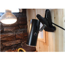 Aquarium Reptile Light Holder Clamp Ceramic Heat Lamp Stand EU Plug Black