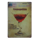 20x30cm Tin Sign COSMOPOLITAN COCKTAIL Club Wall Deco Retro Metal Art Poster