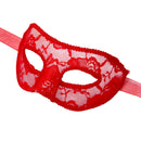 Adjustable Translucent Mask For Women Masquerade Ball Halloween Party Props Supplies Red