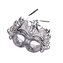 Men Masquerade Ball Mask Carnival Stag Party Retro Venetian Eye Mask Silver4