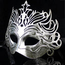 Men Masquerade Ball Mask Carnival Stag Party Retro Venetian Eye Mask Silver4