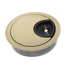Desk Table Metal Grommet Outlet Wire Cable Cover 50mm Bronze