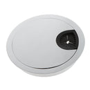 Desk Table Metal Grommet Outlet Wire Cable Cover 80mm Bright Light