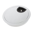 Desk Table Metal Grommet Outlet Wire Cable Cover 80mm Bright Light