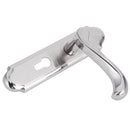 S0105 Stainless Steel Keyed Privacy Door Security Entry Mortise Lever Lock Set