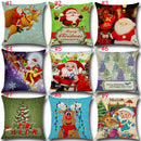 CSquare Nap Cushion Cover Cotton Linen Throw Pillow Case Slip Christmas Decor Santa