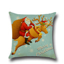 CSquare Nap Cushion Cover Cotton Linen Throw Pillow Case Slip Christmas Decor Santa