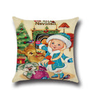 Cotton Linen Nap Cushion Cover Home Decor Throw Pillow Case Christmas Decor Santa