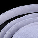 Self Adhesive White Coins Hook and Loop Sticky Stick-On 500pcs 20mm Dots